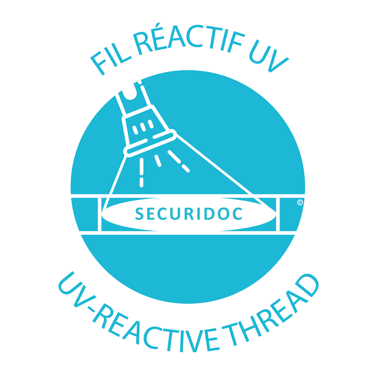 Fil réactif UV
